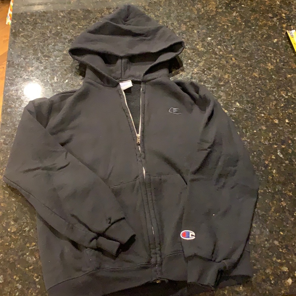 Champion hooded sweater jacket, size Youth M